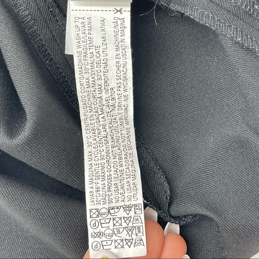 2B Bebe Black faux Leather Trim Pencil Skirt - Picture 12 of 13